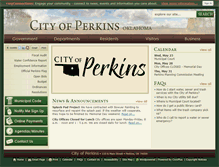 Tablet Screenshot of cityofperkins.net